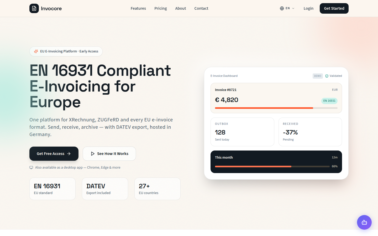 Invocore — Interface